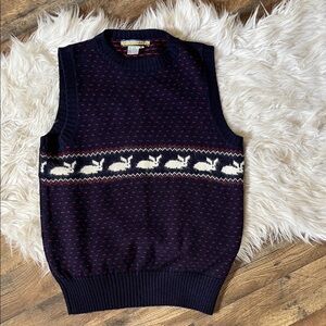 Vintage Bryan Connelly 80’s v neck rabbit sweater vest size medium